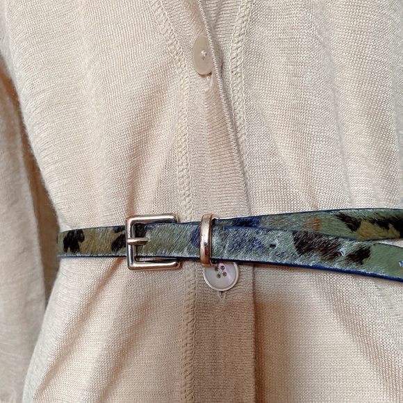 Banana Republic Calf Hair Leather Camouflage Belt - Picture 3 of 9